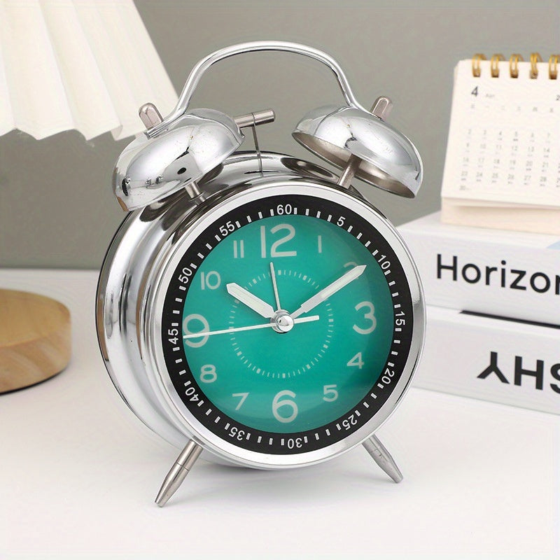 A Quiet Ticking Alarm Clock Featuring Dual Ear Ringing, Glowing Hands, a Dial with Measurements, And Powered by Batteries (Not Included). It'S a Must-Have for Schools And Homes, Serving As a Silent Alarm Clock