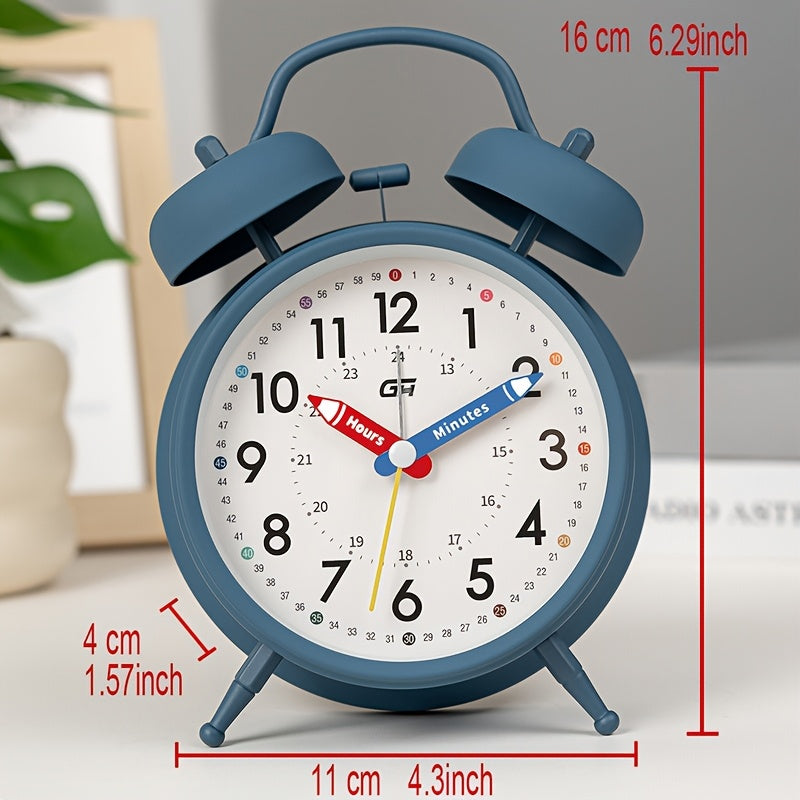 This bedroom alarm clock features a creative pointer design and a soft-glow night light. It serves equally well in an office setting with its silent operation, making it an ideal gift for back-to-school season or various festive celebrations.