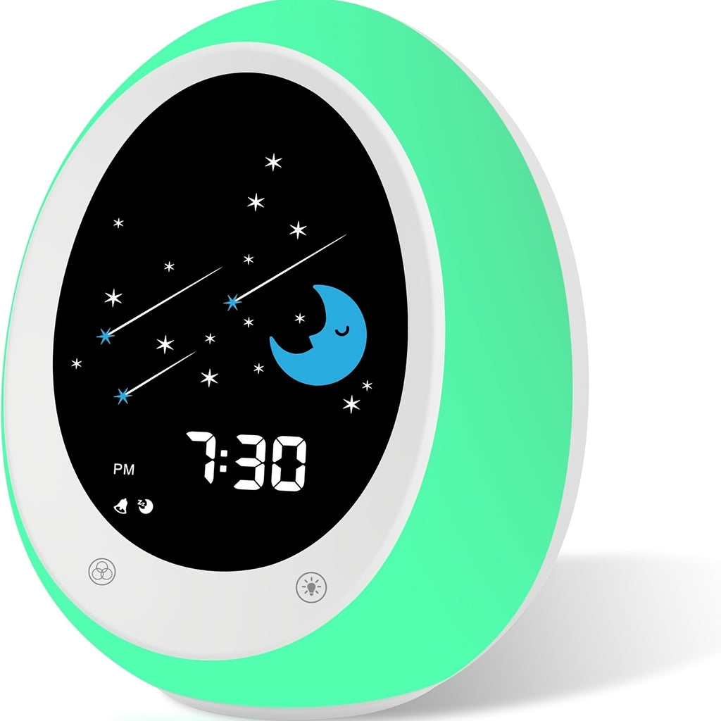 Alarm Clock, Sleep Training Clock With Sun & | Sound Machine, Night Light, Ok To Wake Alarm Clock, Digital Display, Powered, Luminous Features