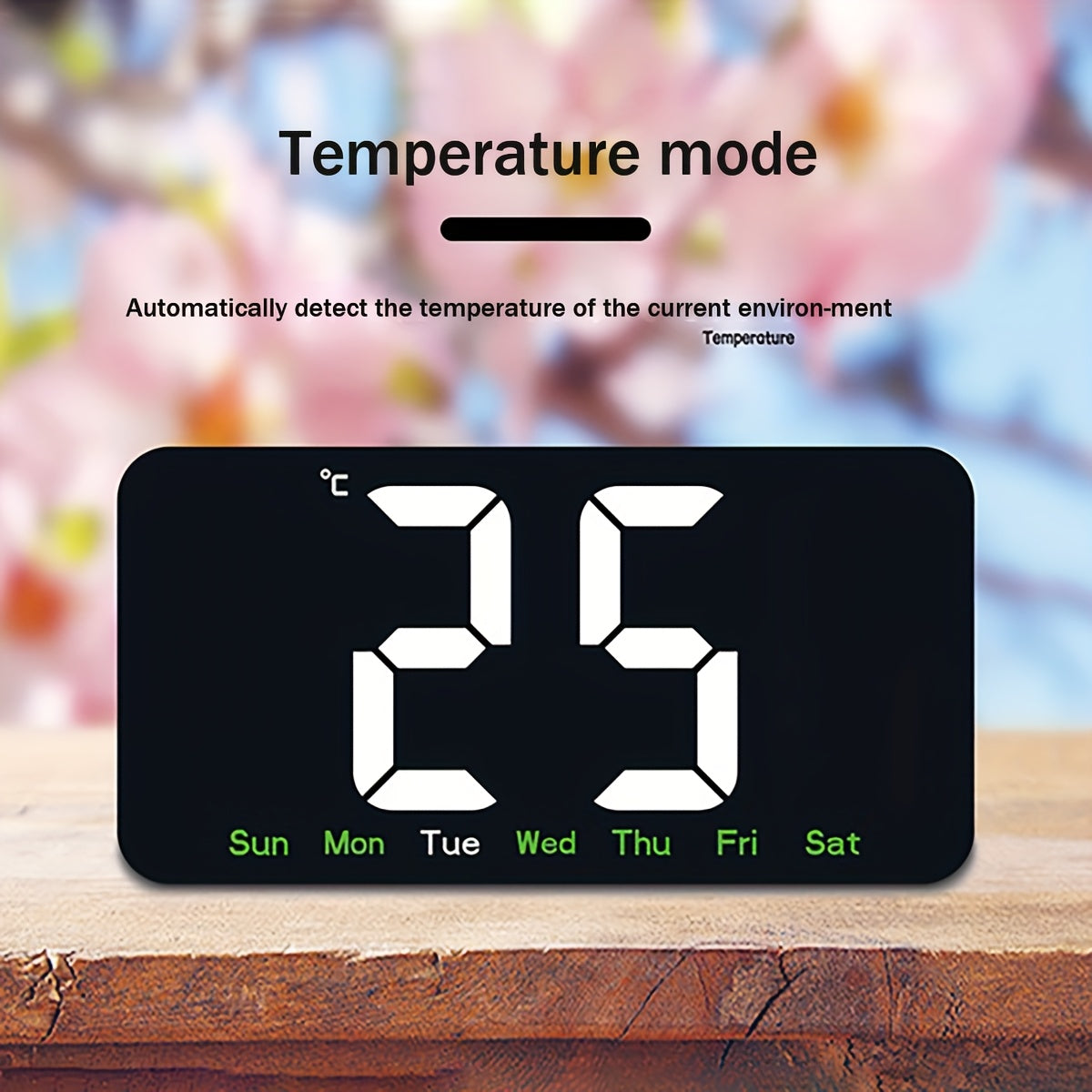 Intelligent Clock Simple Large-Screen LED Display Intelligent Clock, a Clock That Can Be Hung on the Wall or Placed Upright, a Living Room Clock with Temperature Display and Multifunctional Alarm Functions