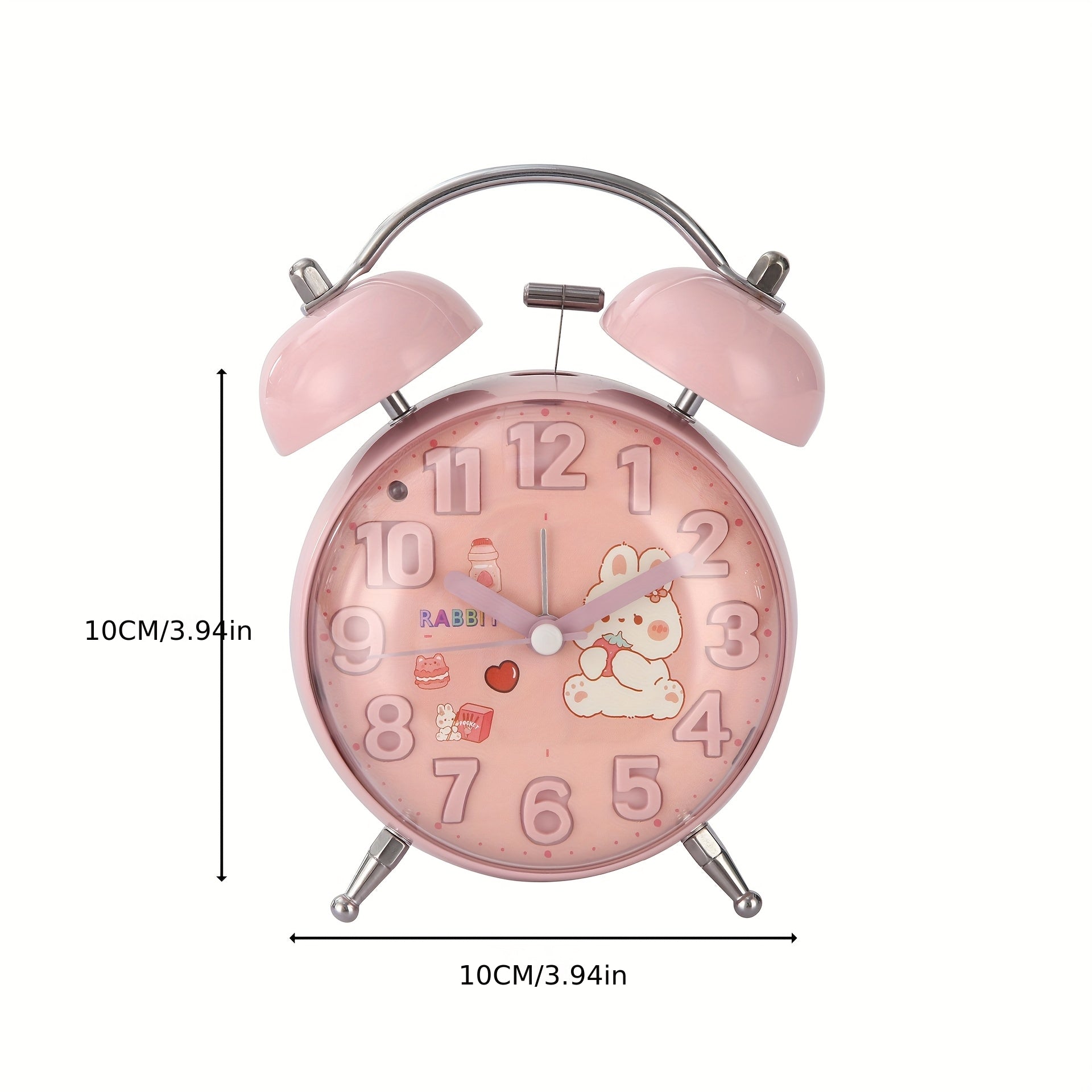 A Novel And Artistic Convex Cartoon Alarm Clock, Tailored for Students, Featuring a Stereo Dial That Is Visually Appealing And Easy to Read. It Operates Silently to Avoid Disturbing Sleep