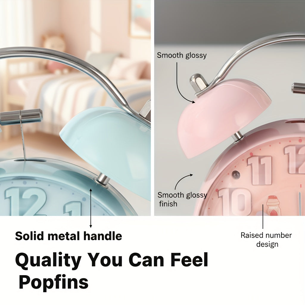 A Novel And Artistic Convex Cartoon Alarm Clock, Tailored for Students, Featuring a Stereo Dial That Is Visually Appealing And Easy to Read. It Operates Silently to Avoid Disturbing Sleep
