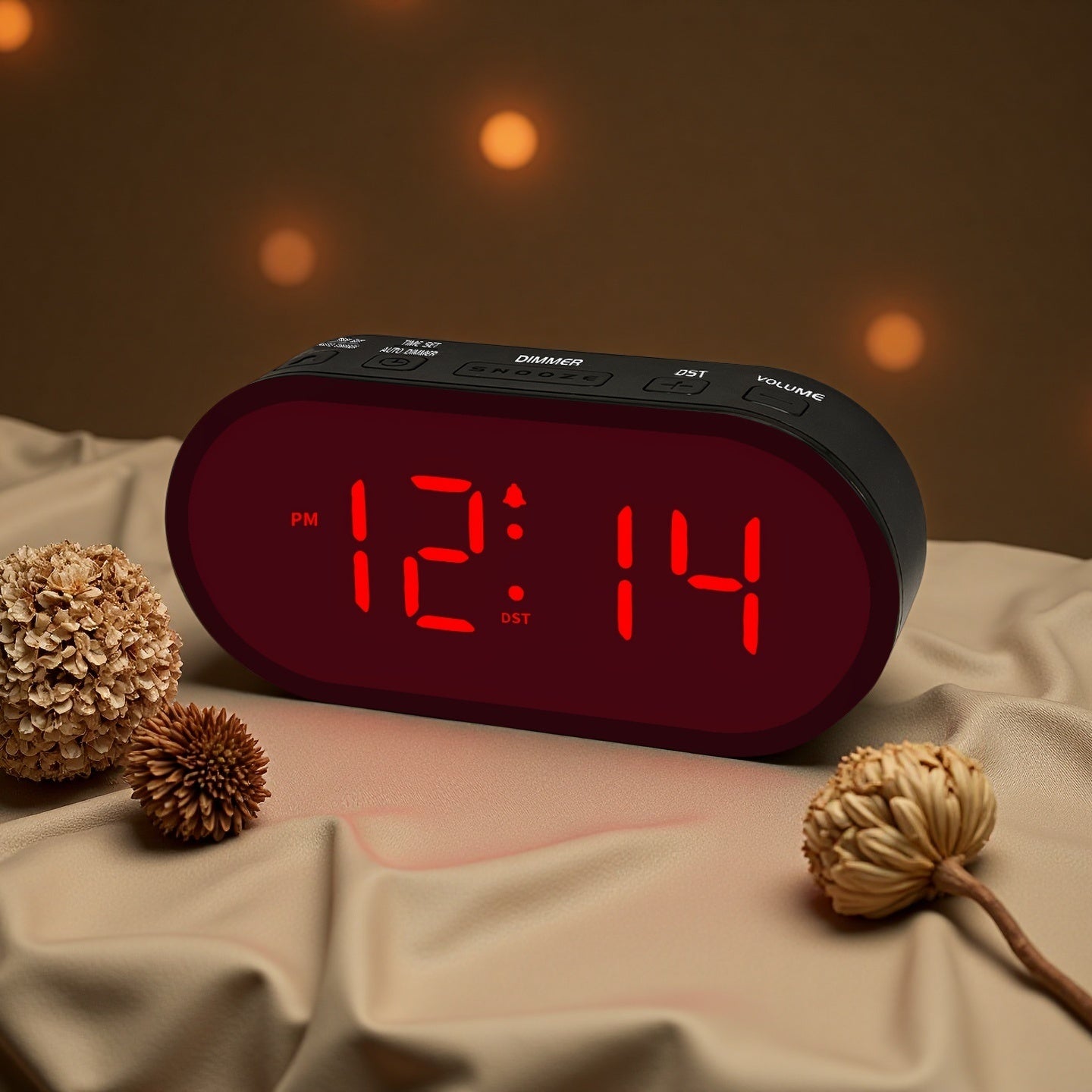 LED Digital Alarm Clock, Compact Wall Clock, Powered by Batteries, Features Adjustable Brightness with Three Levels, a Dim Night Mode, Automatic Dimming, Auto Daylight Saving Time Adjustment, Supports Both 12 And 24-Hour Formats, Cordless Design