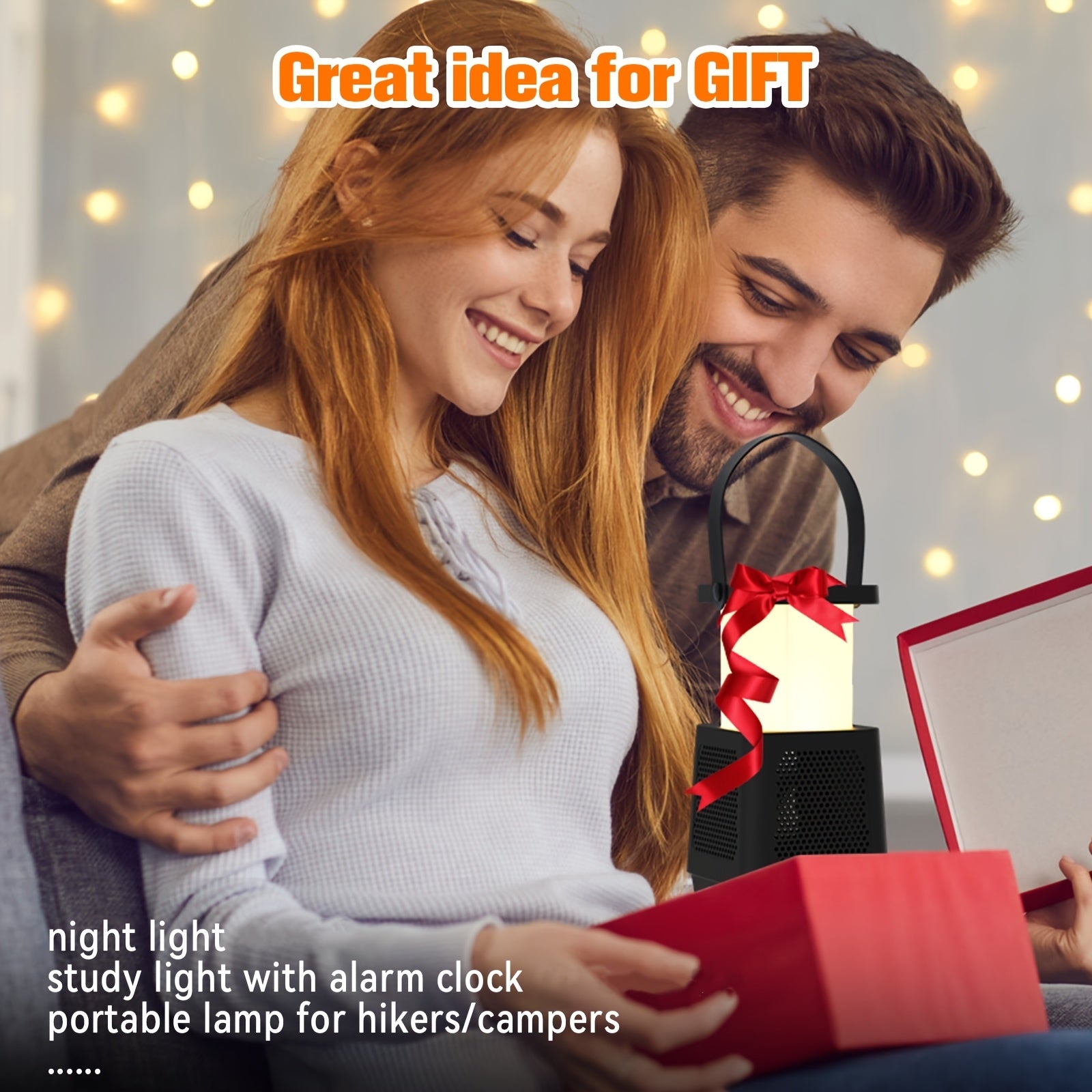 Three In One Multifunctional Night Light With Advanced Design, Desk Lamp With Three Color Temperatures And Seven Brightness Levels That Can Play Music, Clock\u002Falarm Clock, 3600mAh Lithium Battery Suitable For Desktop Lighting, New Year'S Gift