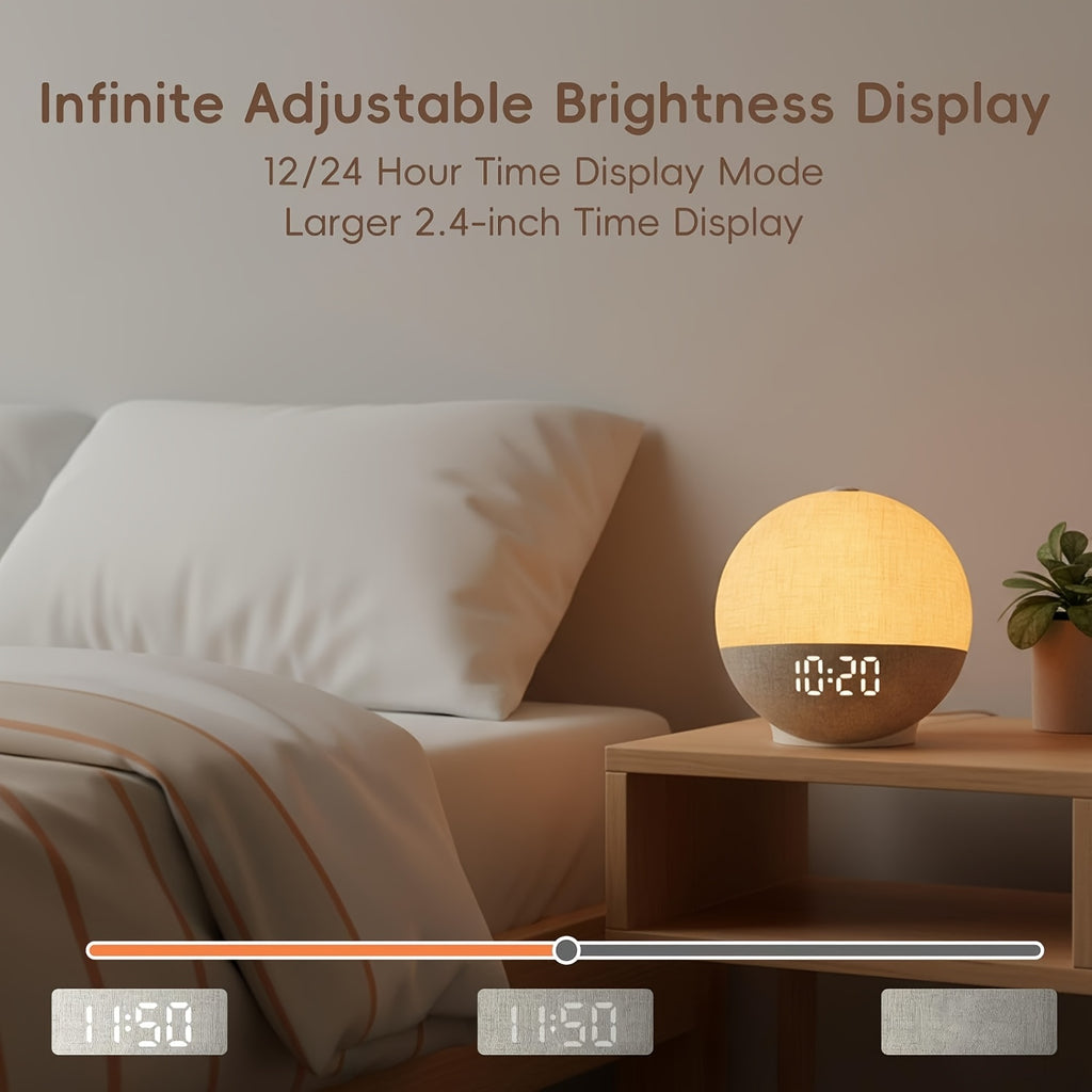 Sunrise Alarm Clock, Sound Machine for Sleep, Snooze, Timer, Dimmable Night Light, 30 Soothing Sounds, White Noise Machine, Wake Up Light for Bedrooms, Adults, Heavy Sleepers, Gift for Women Men