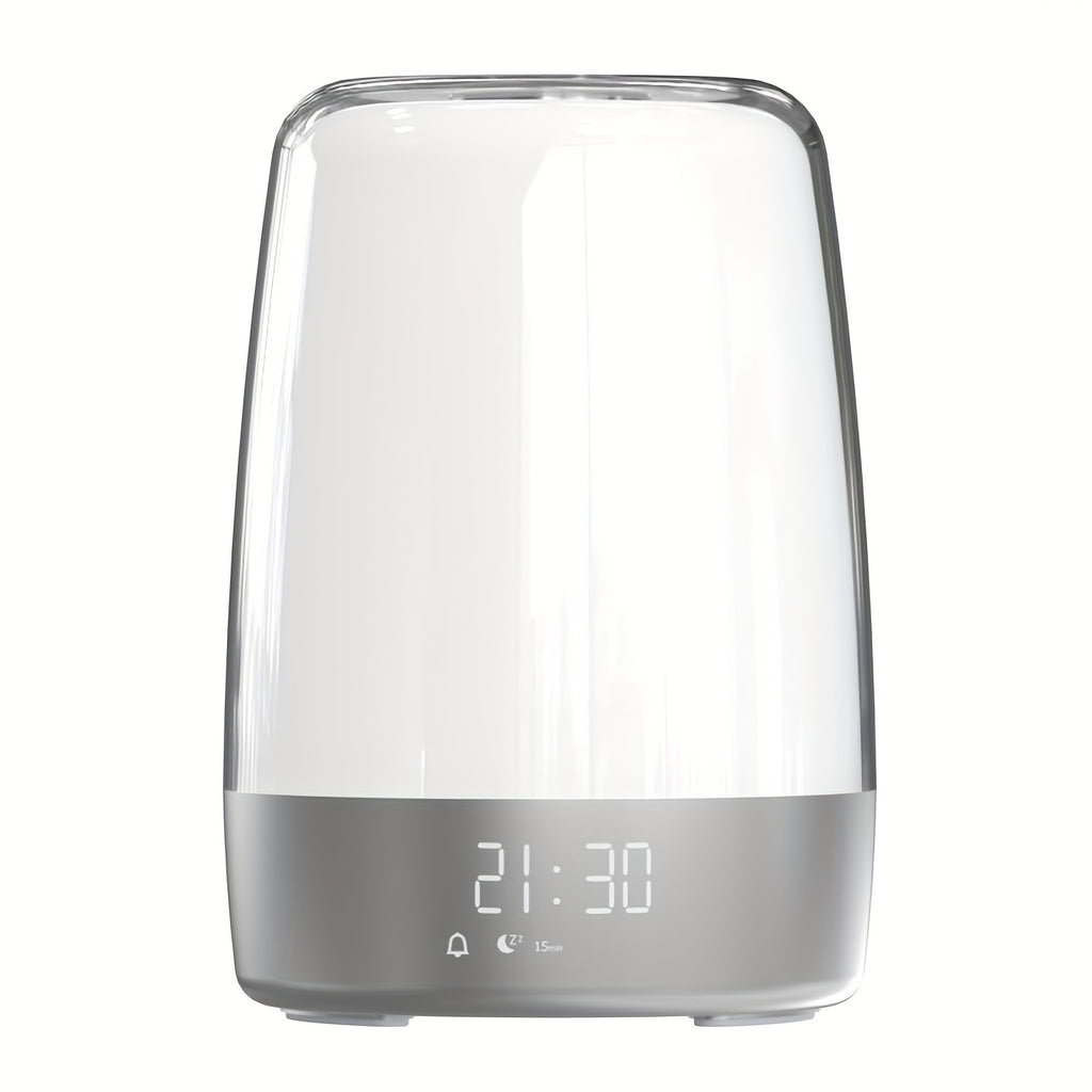 Sunrise Alarm Clock, Night Light Wake Up Light with Sunrise Simulation, Dimmable Touch Bedsides Lamp 6 RGB Colors 5 Nature Sounds for Bedrooms