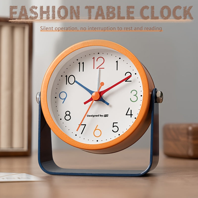 This Is Not Merely an Alarm Clock, But a Minimalist Decorative Piece That Effortlessly Complements Your Bedroom, Office Or Dormitory. Its Metal Casing Lends It a Stylish Appearance, Operates Silently, And Is Battery-Powered (Batteries Not Included)