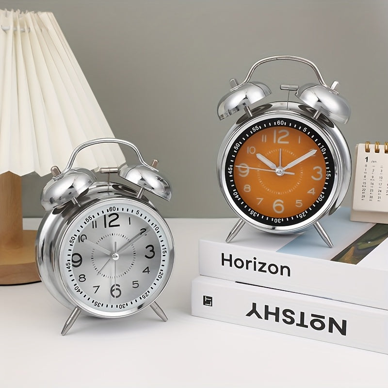 A Quiet Ticking Alarm Clock Featuring Dual Ear Ringing, Glowing Hands, a Dial with Measurements, And Powered by Batteries (Not Included). It'S a Must-Have for Schools And Homes, Serving As a Silent Alarm Clock