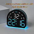 2025 New LED Atmosphere Light Electronic Clock | Multifunctional Alarm Clock with Home Decor Table Clock, Temperature Display, Multiple Alarm Groups, Large Display, Powered