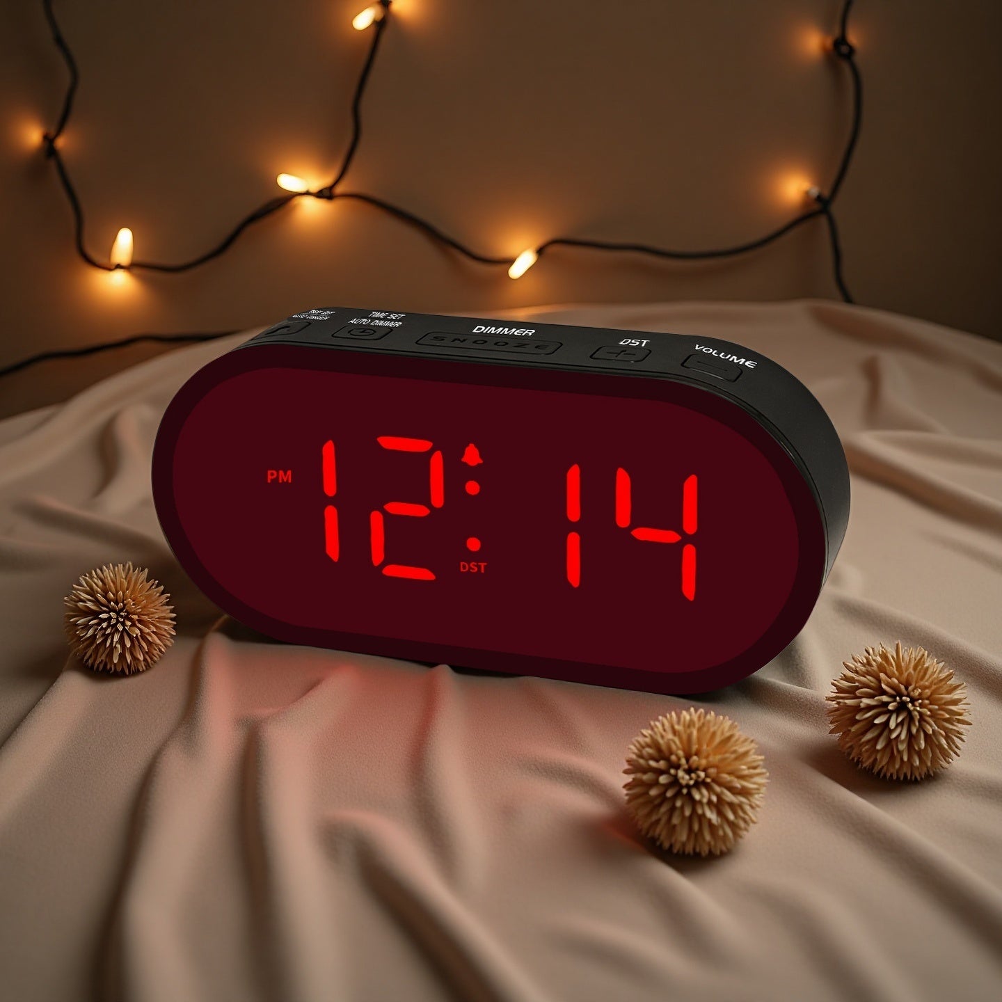 LED Digital Alarm Clock, Compact Wall Clock, Powered by Batteries, Features Adjustable Brightness with Three Levels, a Dim Night Mode, Automatic Dimming, Auto Daylight Saving Time Adjustment, Supports Both 12 And 24-Hour Formats, Cordless Design