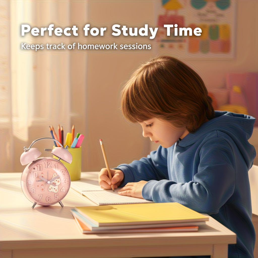 A Novel And Artistic Convex Cartoon Alarm Clock, Tailored for Students, Featuring a Stereo Dial That Is Visually Appealing And Easy to Read. It Operates Silently to Avoid Disturbing Sleep