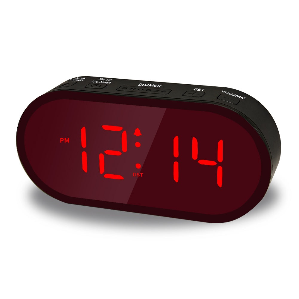LED Digital Alarm Clock, Compact Wall Clock, Powered by Batteries, Features Adjustable Brightness with Three Levels, a Dim Night Mode, Automatic Dimming, Auto Daylight Saving Time Adjustment, Supports Both 12 And 24-Hour Formats, Cordless Design