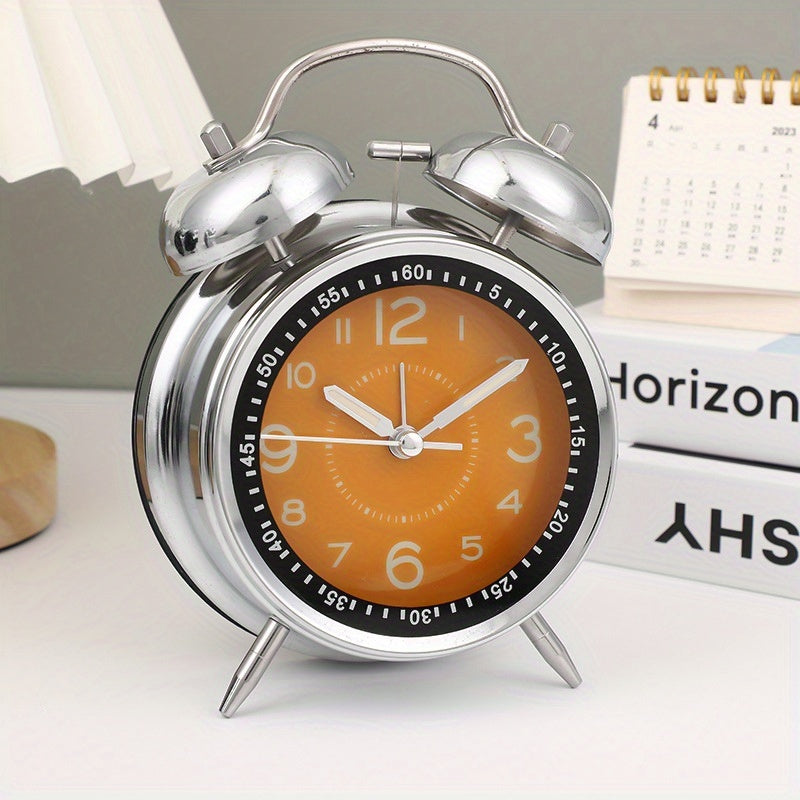 A Quiet Ticking Alarm Clock Featuring Dual Ear Ringing, Glowing Hands, a Dial with Measurements, And Powered by Batteries (Not Included). It'S a Must-Have for Schools And Homes, Serving As a Silent Alarm Clock