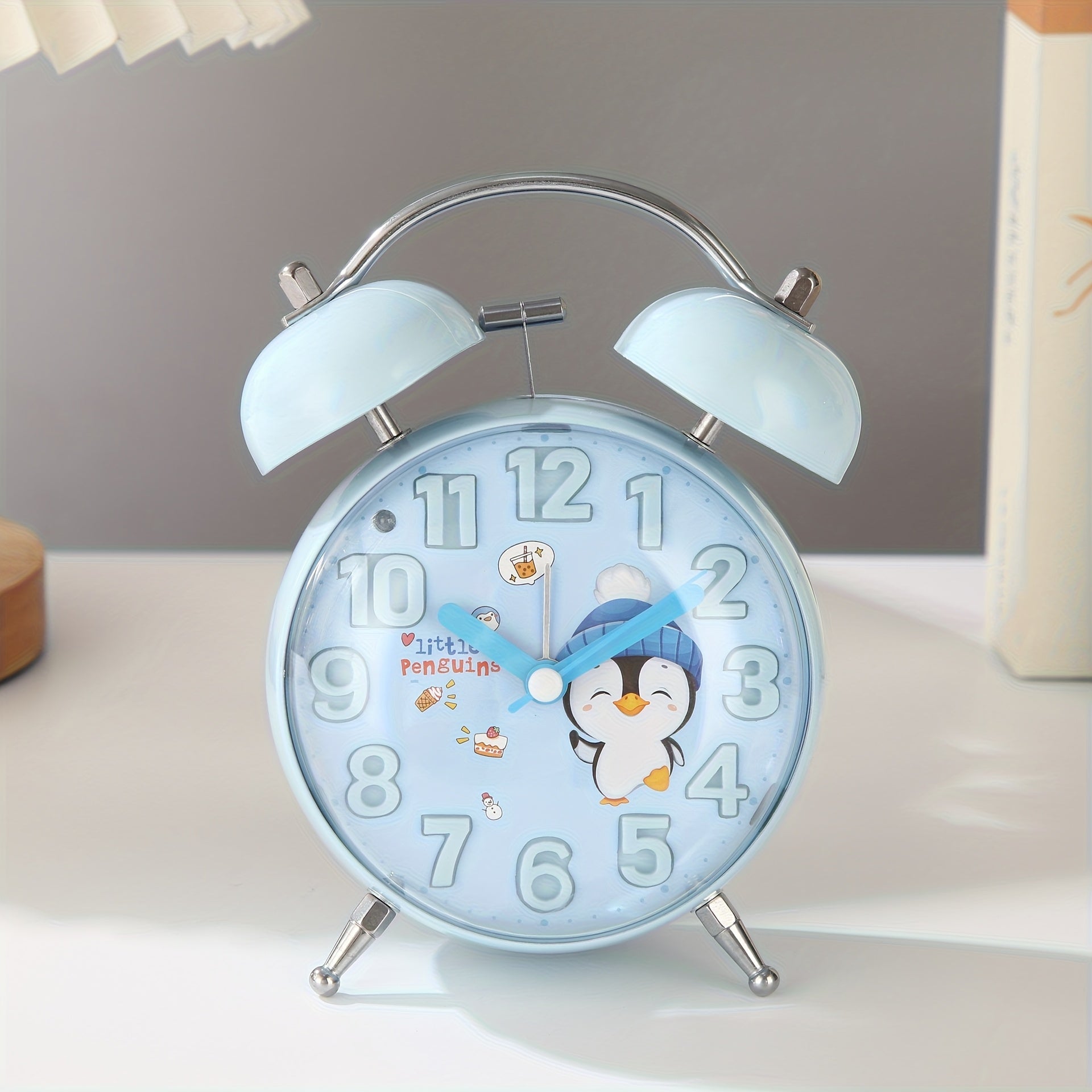 A Novel And Artistic Convex Cartoon Alarm Clock, Tailored for Students, Featuring a Stereo Dial That Is Visually Appealing And Easy to Read. It Operates Silently to Avoid Disturbing Sleep