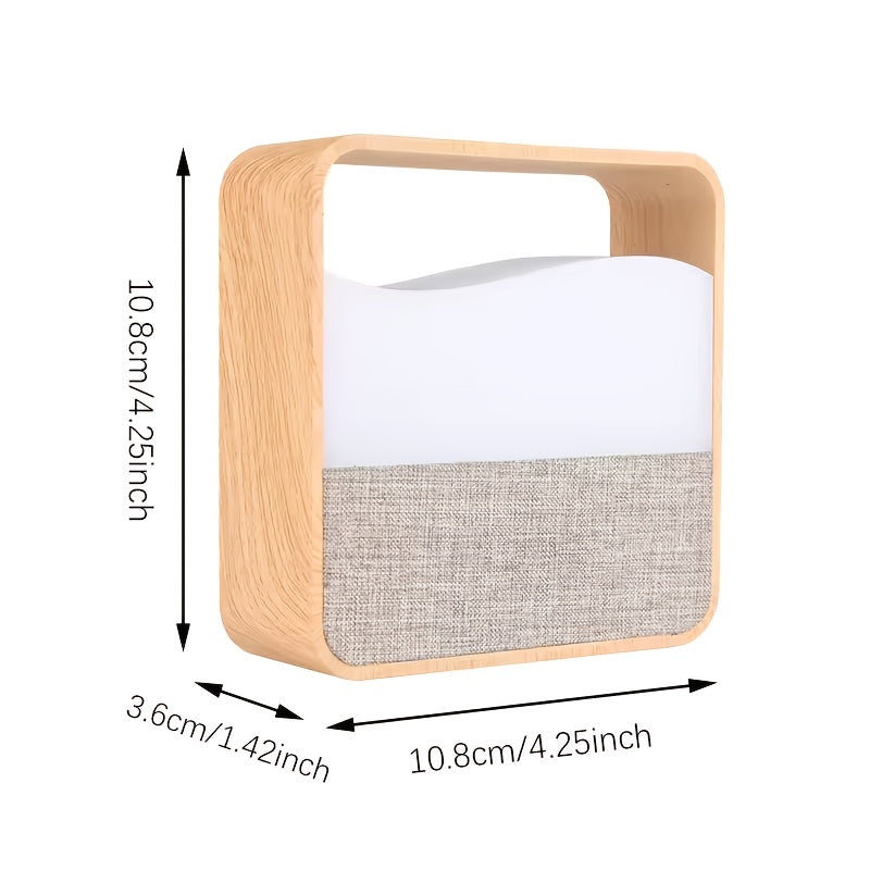 LED Bedside Lamp, Night Light with Alarm Clock, Time Display, Rechargeable Desk Night Light, Bedside Sleep Light, Portable LED Lamp, Adjustable Brightness Light, Soft Lighting Suitable for Home Bedrooms