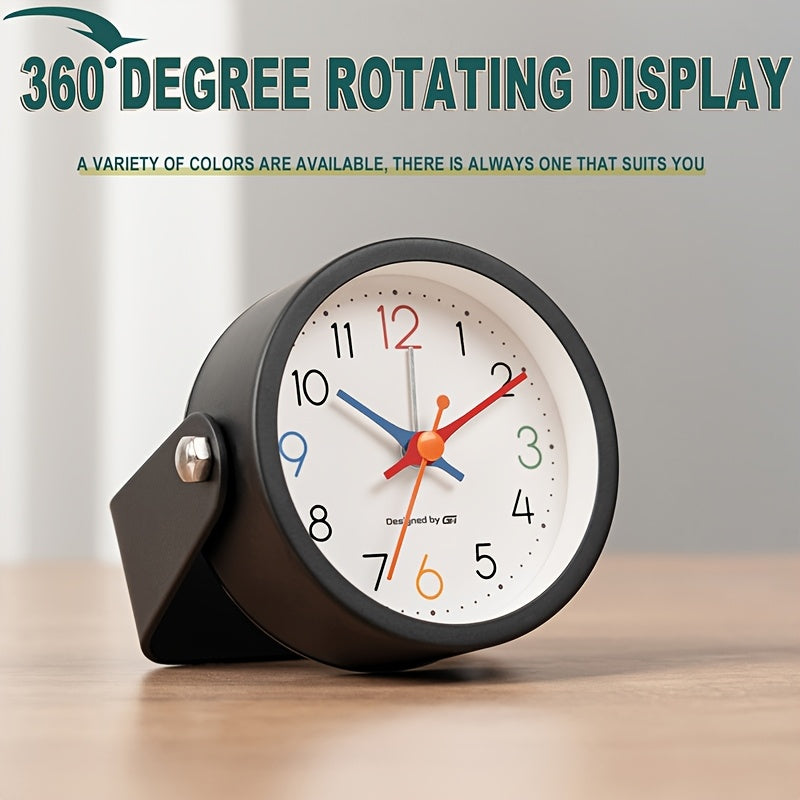 This Is Not Merely an Alarm Clock, But a Minimalist Decorative Piece That Effortlessly Complements Your Bedroom, Office Or Dormitory. Its Metal Casing Lends It a Stylish Appearance, Operates Silently, And Is Battery-Powered (Batteries Not Included)