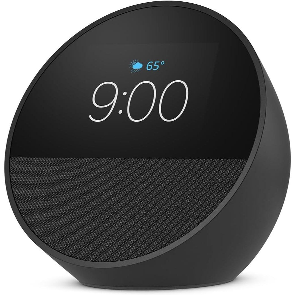 Amazon Echo Spot Touch Screen Smart Alarm Clock with Alexa For Nightstands, Dorms, Offices and Kitchens 2024 Release
