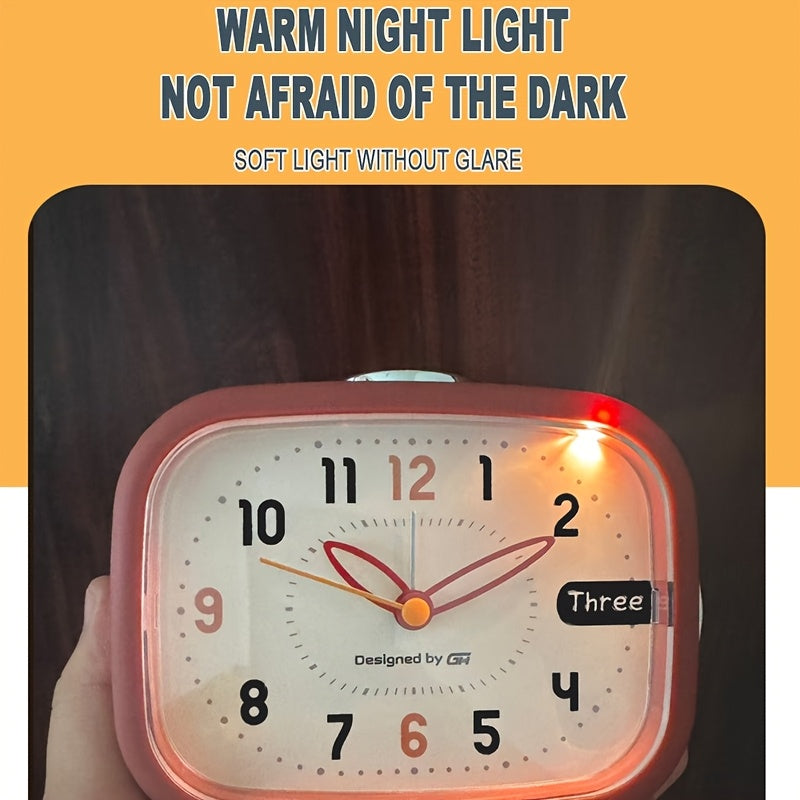 This music alarm clock includes seven silent music alarms that won't disturb your study or work, making it an ideal choice for your bedroom, office, or dorm room. It uses two AA batteries (not included) and features a night light and snooze function.
