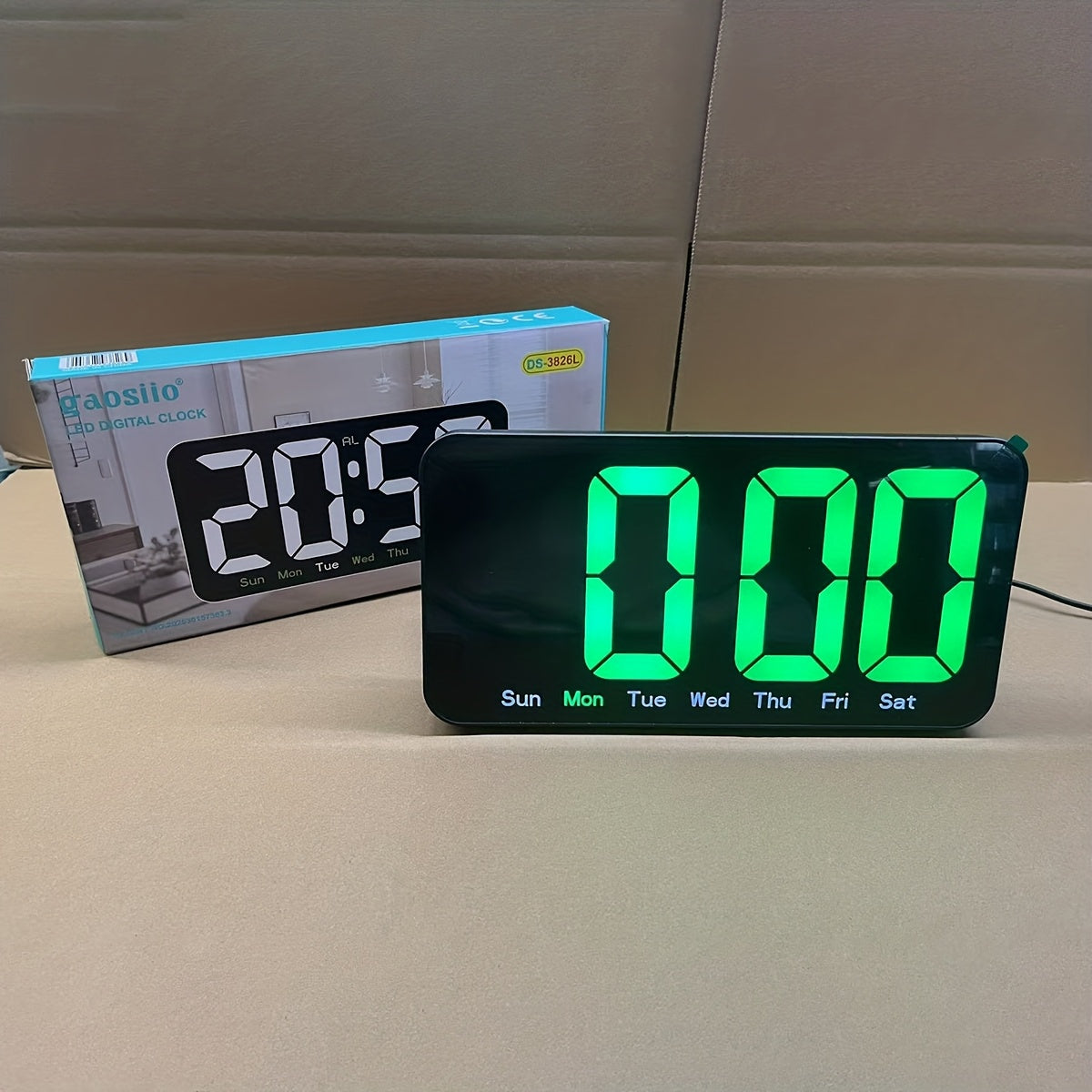 Intelligent Clock Simple Large-Screen LED Display Intelligent Clock, a Clock That Can Be Hung on the Wall or Placed Upright, a Living Room Clock with Temperature Display and Multifunctional Alarm Functions