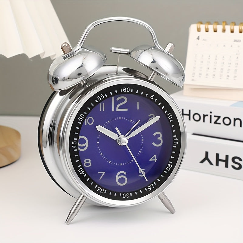 A Quiet Ticking Alarm Clock Featuring Dual Ear Ringing, Glowing Hands, a Dial with Measurements, And Powered by Batteries (Not Included). It'S a Must-Have for Schools And Homes, Serving As a Silent Alarm Clock