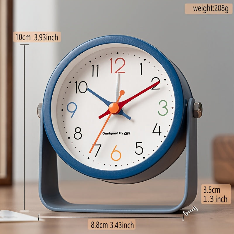 This Is Not Merely an Alarm Clock, But a Minimalist Decorative Piece That Effortlessly Complements Your Bedroom, Office Or Dormitory. Its Metal Casing Lends It a Stylish Appearance, Operates Silently, And Is Battery-Powered (Batteries Not Included)