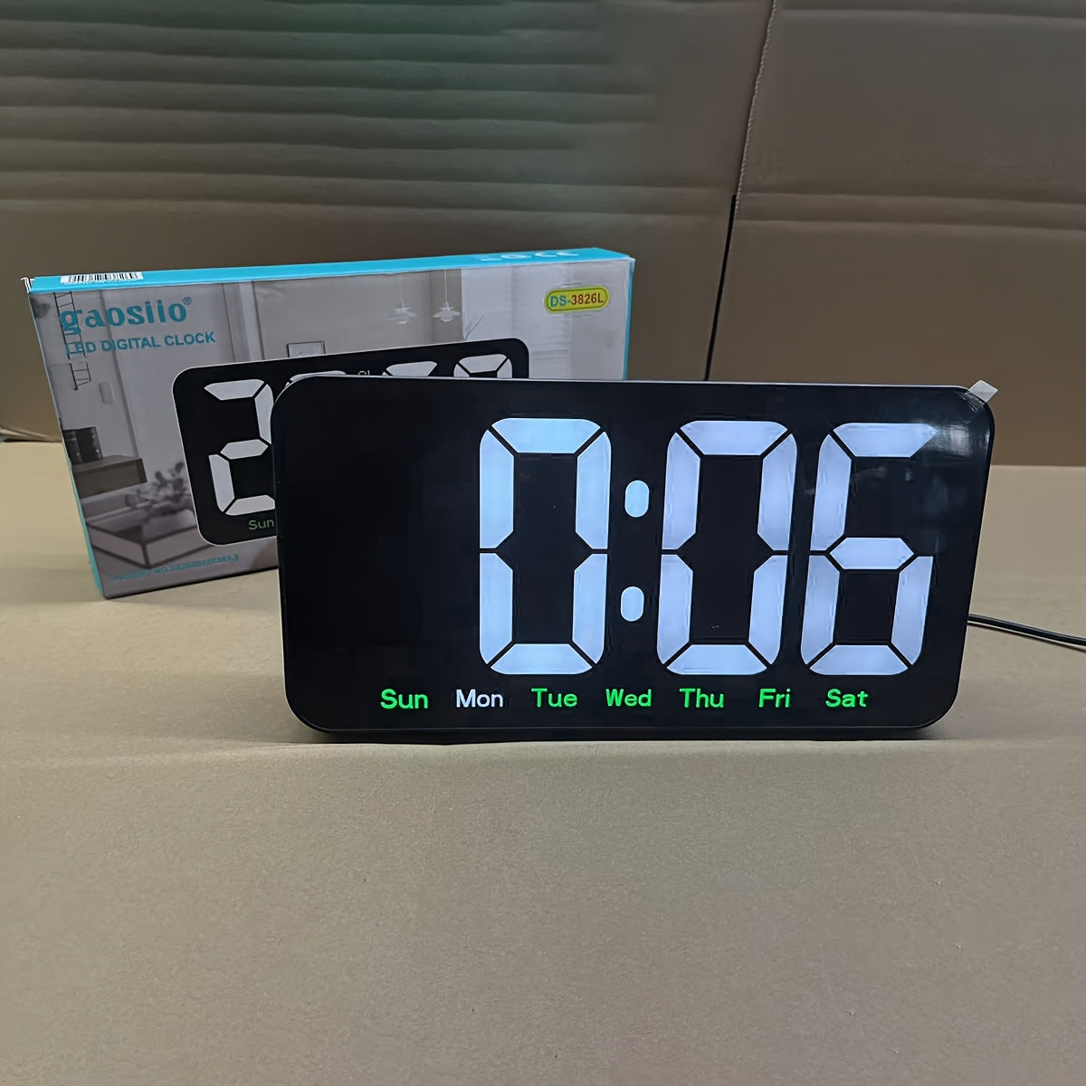 Intelligent Clock Simple Large-Screen LED Display Intelligent Clock, a Clock That Can Be Hung on the Wall or Placed Upright, a Living Room Clock with Temperature Display and Multifunctional Alarm Functions